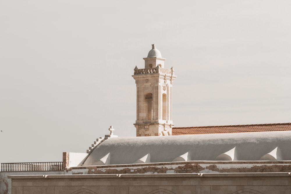 a clock tower on top of a building