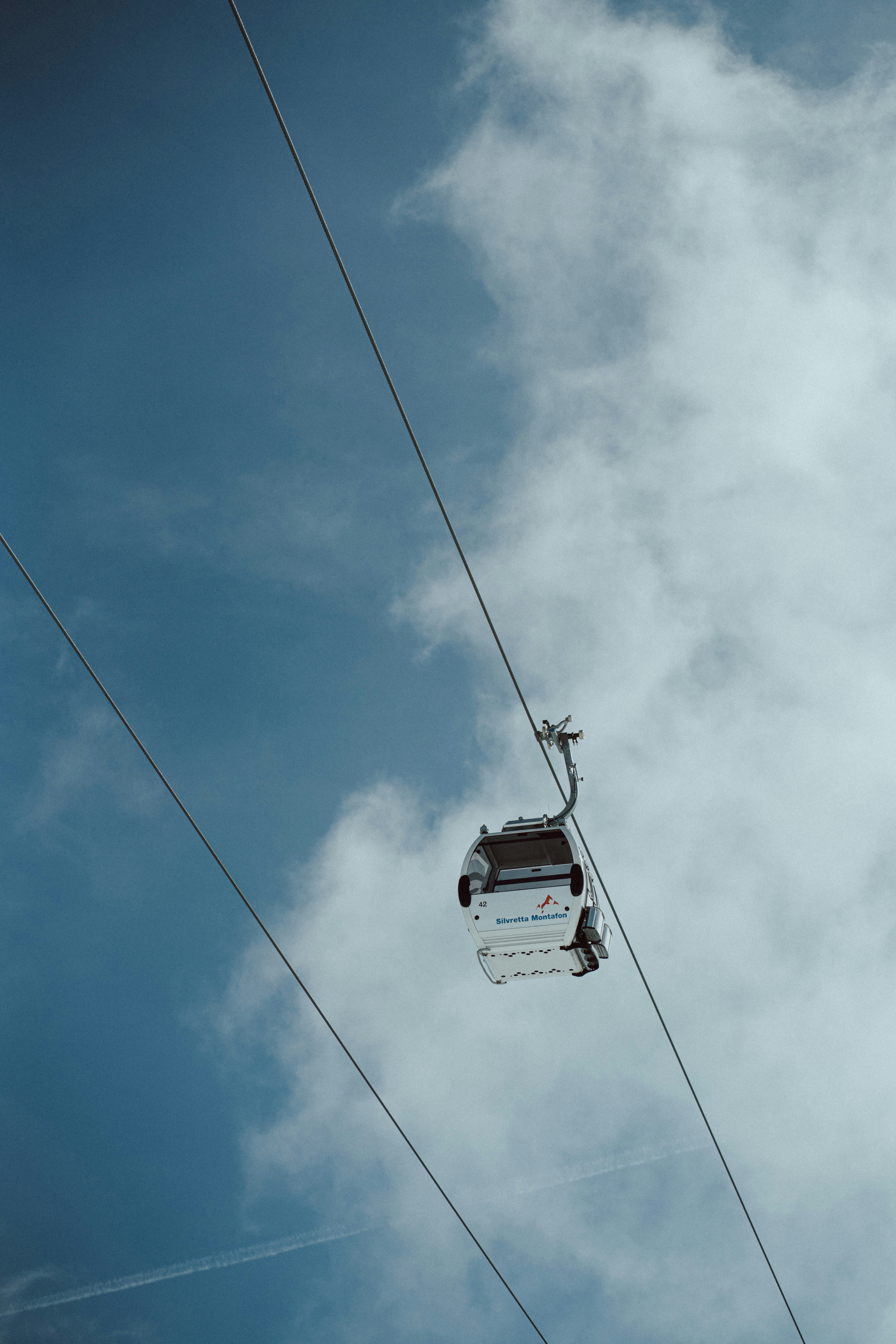 Chairlifts going up Cerro San Antonio.