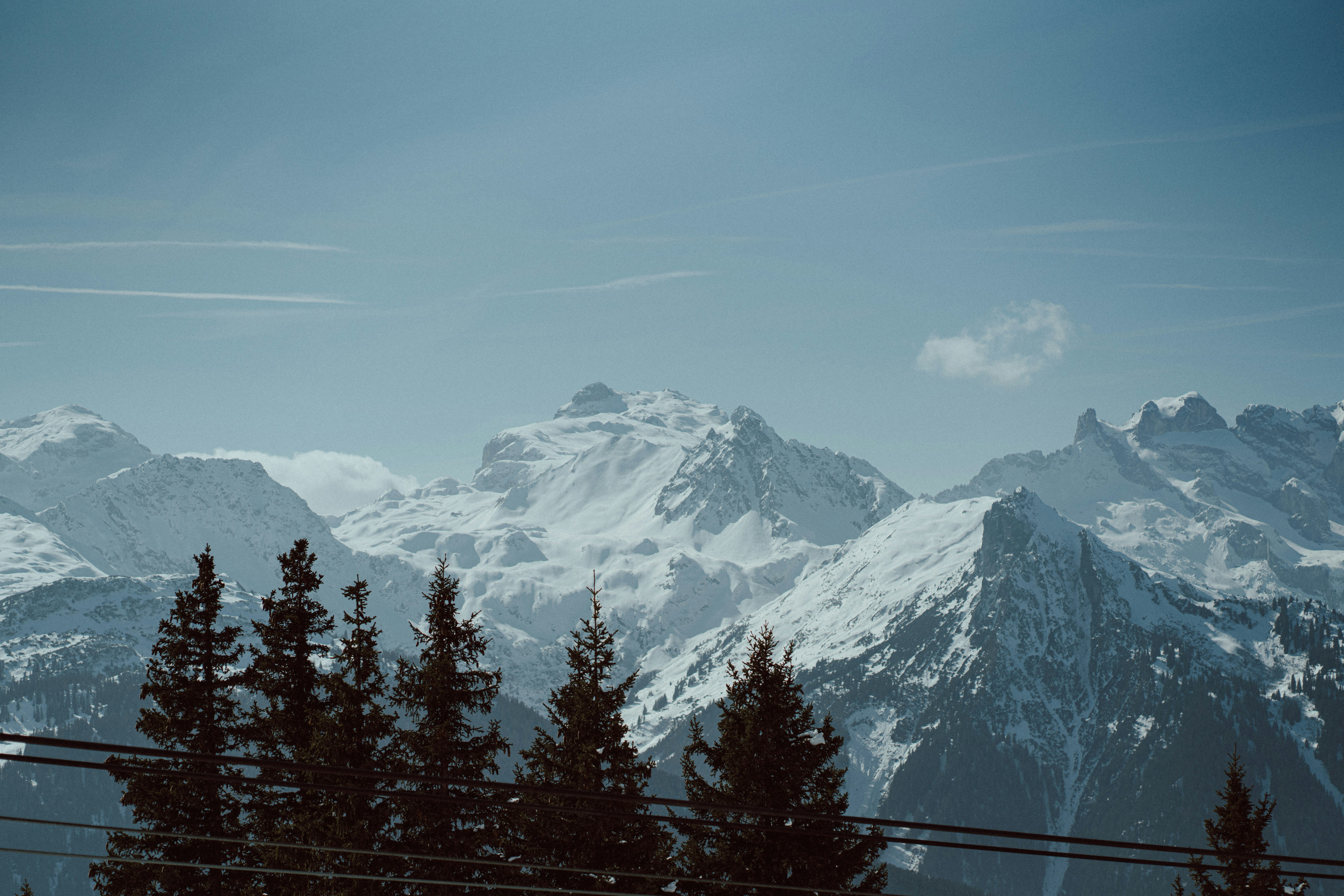 a view of a mountain range from a distance