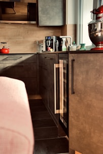 Close-up of sleek kitchen gadgets and storage solutions that blend style with function.