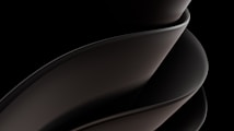 A sleek, smooth, and abstract form consisting of overlapping curved surfaces, primarily in dark tones and gradients. The design is fluid and modern, suggesting movement and elegance.