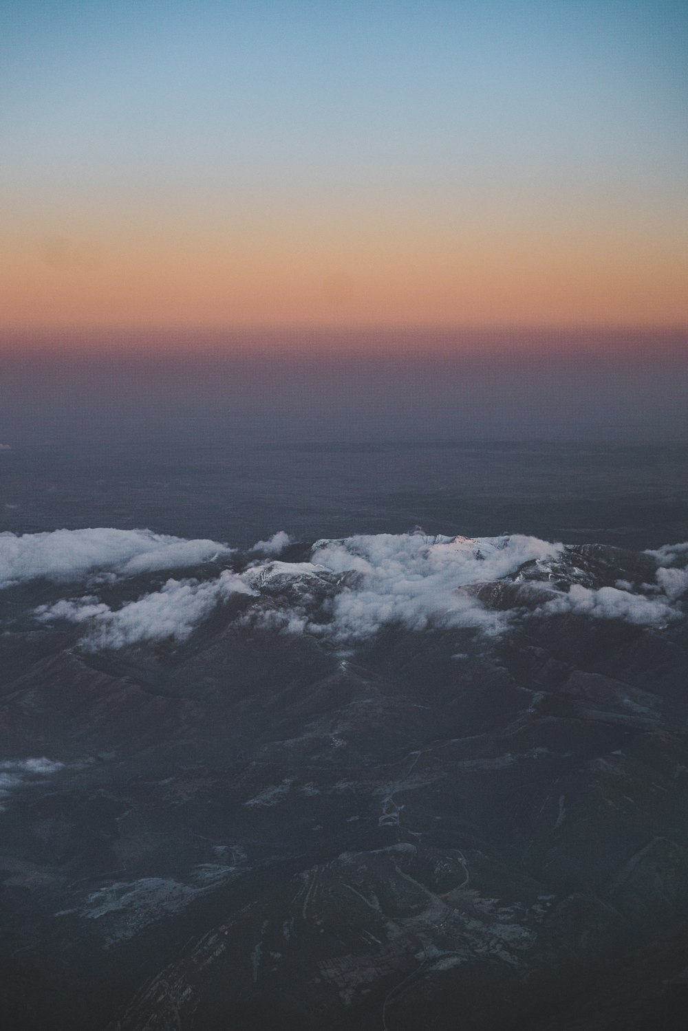 a view of the sky and clouds from an airplane