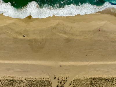 Aerial of Pacific surf near Todos Santos