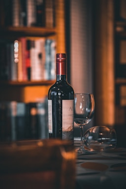 A welcoming contact page with a wine bottle and glass.