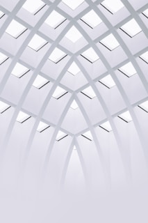 an abstract photo of a ceiling made of squares