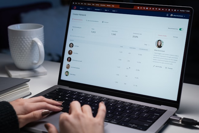 a laptop with an email marketing campaign portal