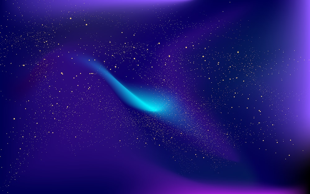 a blue and purple background with stars