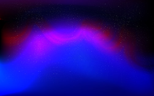 Abstract colorful sound waves blending into a starry night sky.