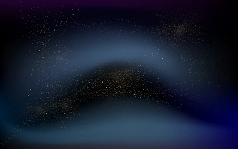 A serene cosmic landscape with glowing stars and soft purple hues, evoking a sense of calm and possibility.