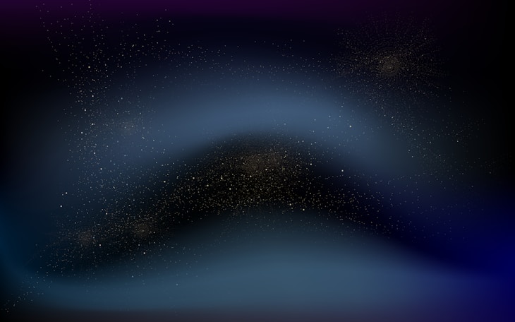 A serene night sky layered with soft indigo and starlight hues, evoking quiet cosmic depth.