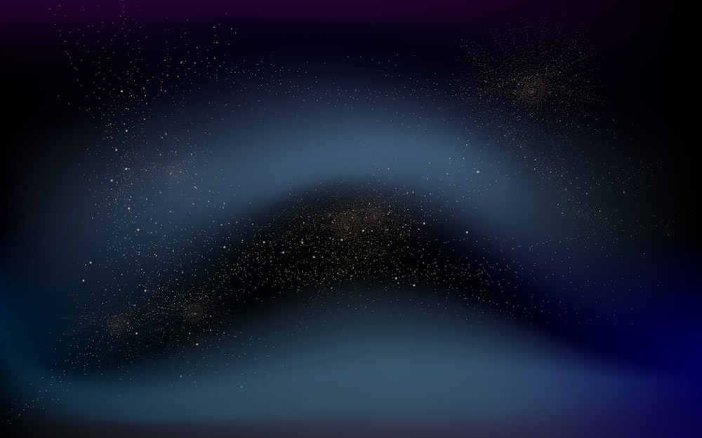 a blue and black background with stars in the sky