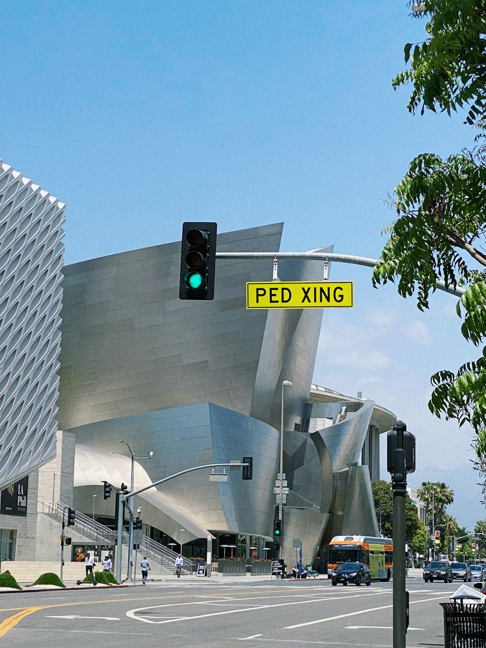 a traffic light sitting on the side of a road