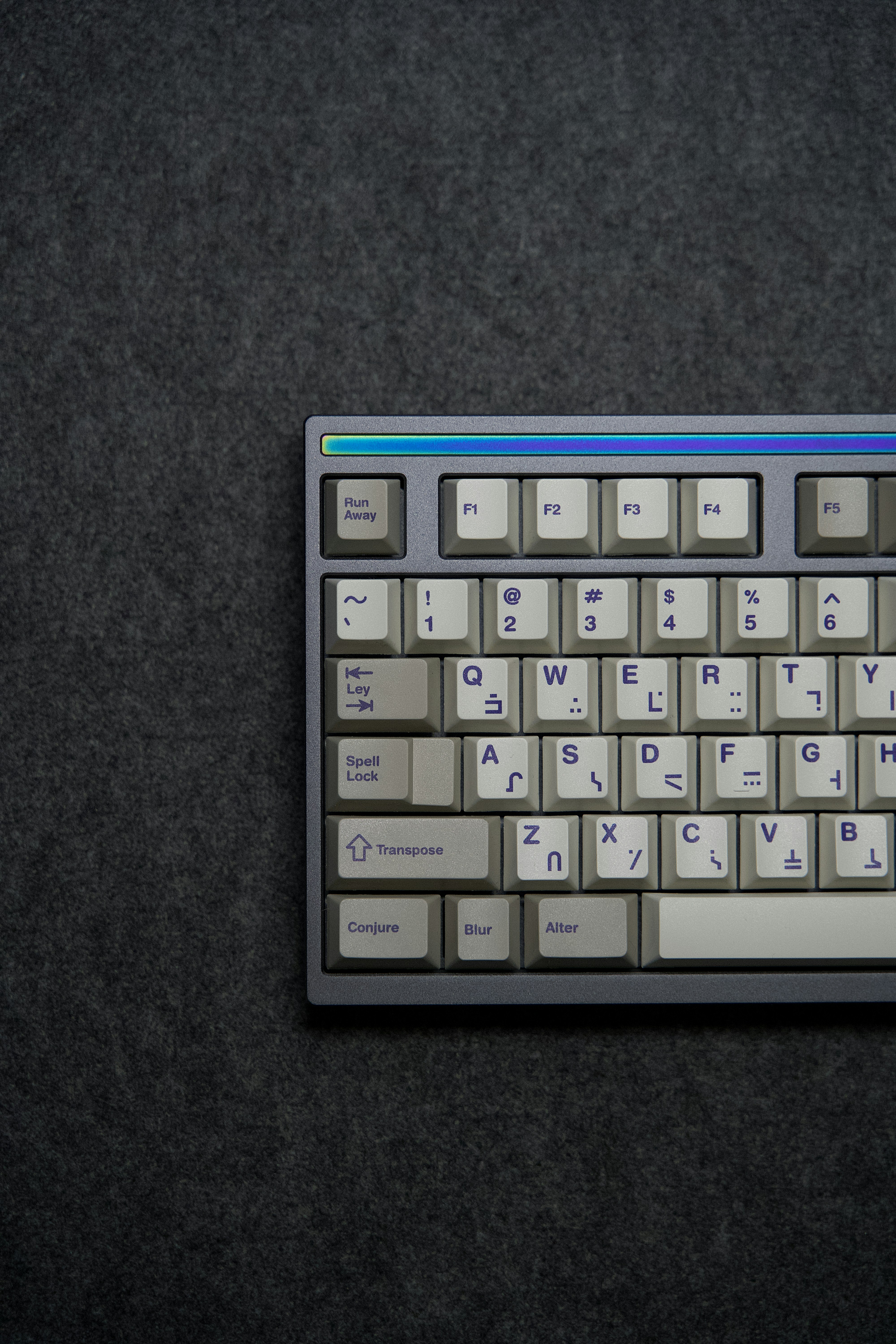 a computer keyboard sitting on top of a table