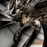 Abstract pattern inspired by Swiss private bank aesthetics in graphite and gold.