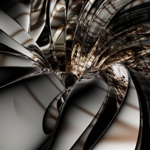 Abstract pattern inspired by Swiss private bank aesthetics in graphite and gold.