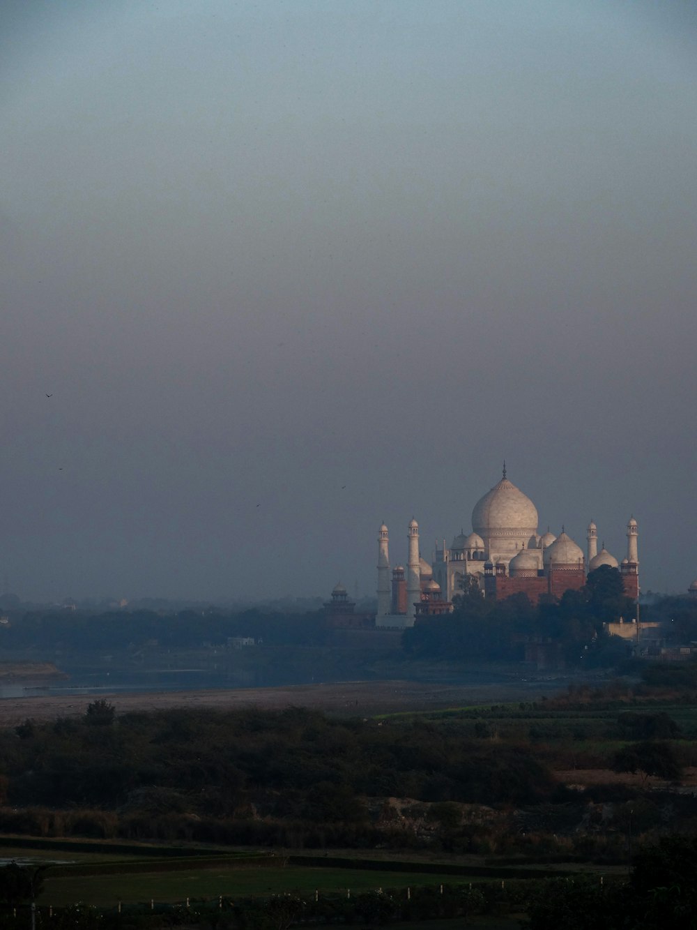 a view of a large building in the distance