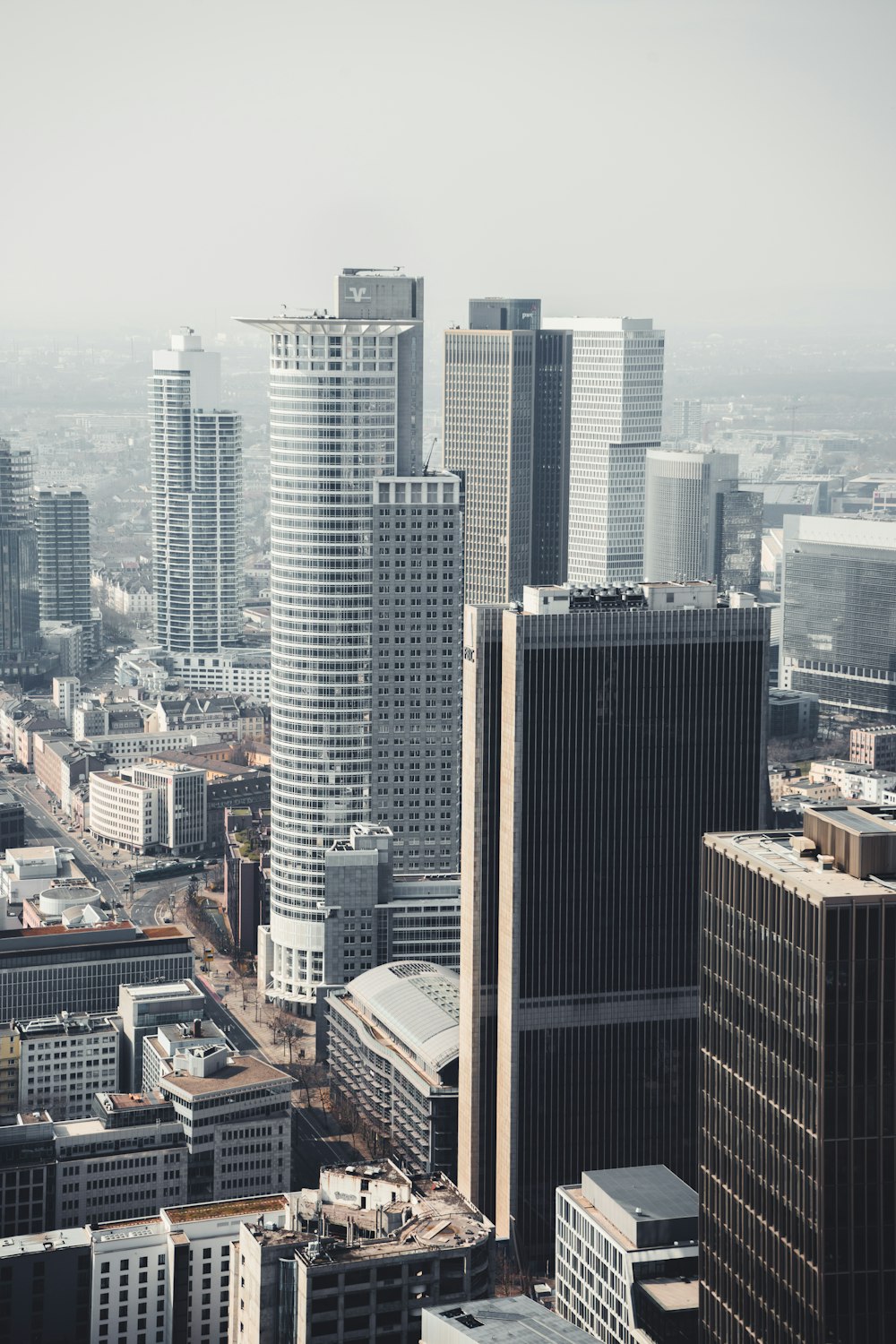 a view of a city from the top of a building