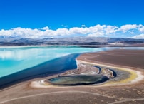 a large body of water surrounded by mountains