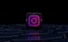 a purple instagram logo on a black background