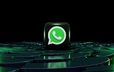 a green whatsapp icon sitting on top of a maze