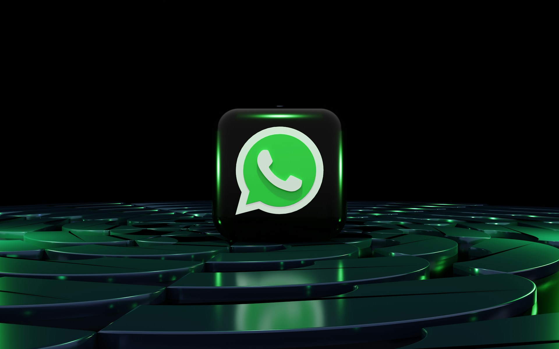 a green whatsapp icon sitting on top of a maze
