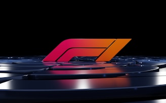 a close up of a disc with a logo on it