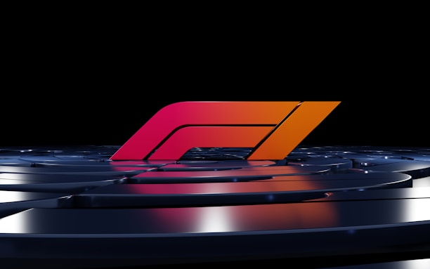 a close up of a disc with a logo on it