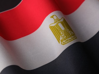 a close up of the flag of egypt