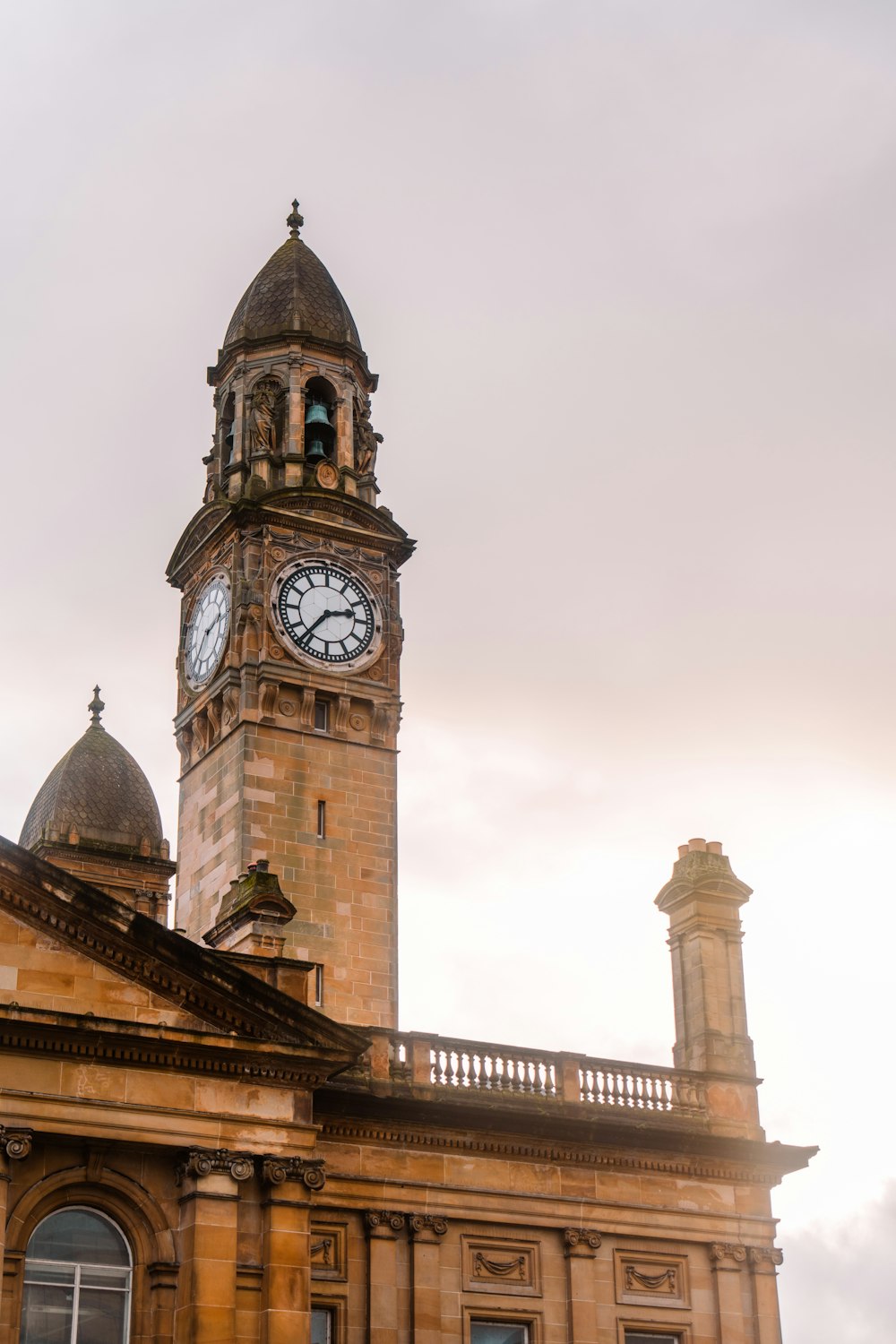 a large building with a clock tower on top of it