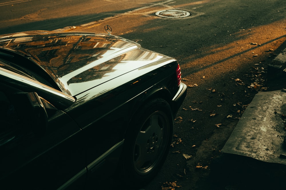 a car parked on the side of the road