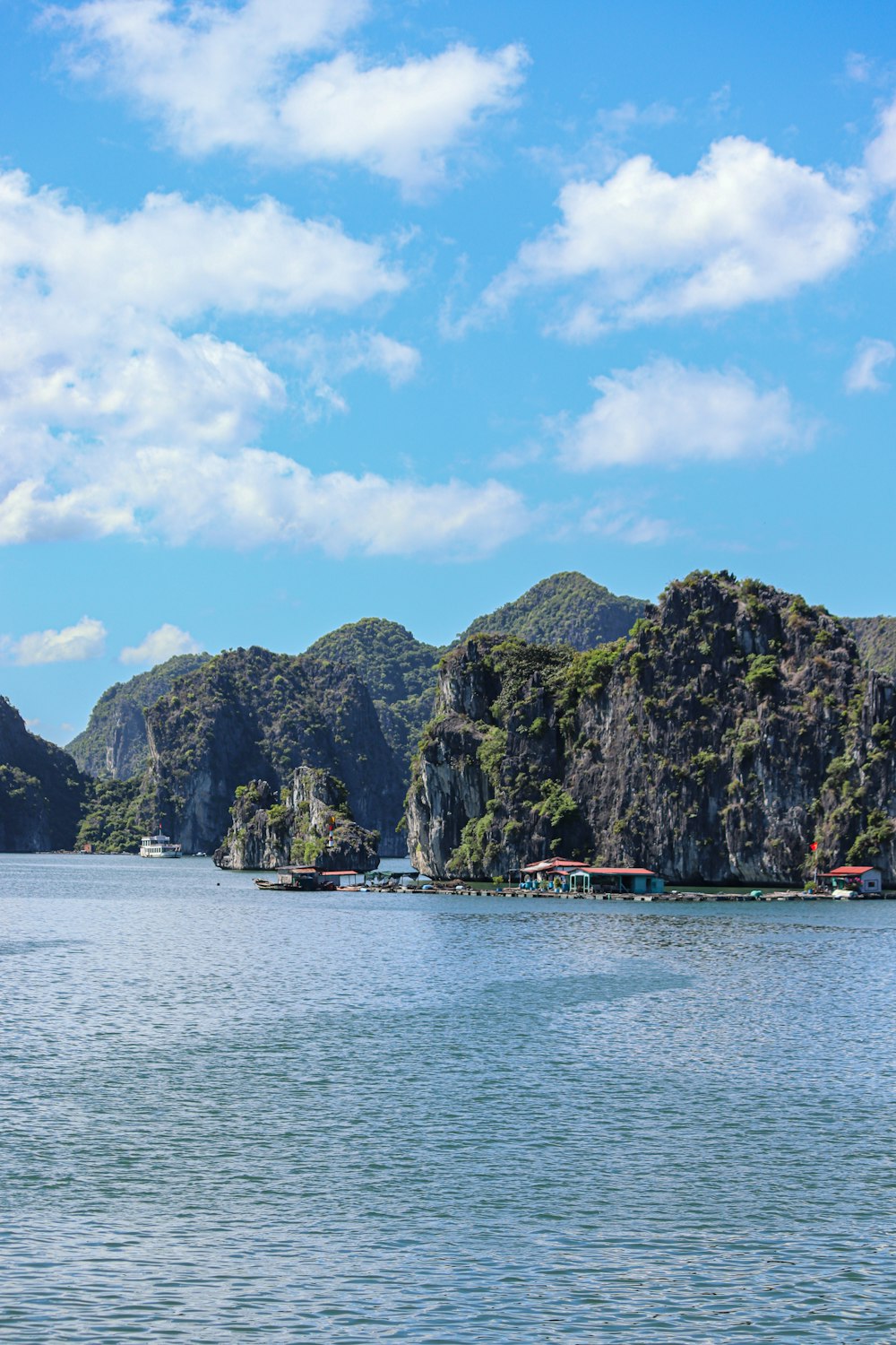 a large body of water surrounded by mountains