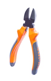 Metal cutters with ergonomic handles ready for use.