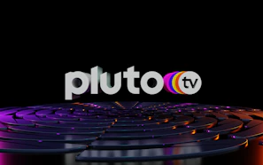 the logo for pluto v on a black background