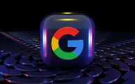 a colorful google logo on a black background