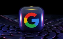 a colorful google logo on a black background