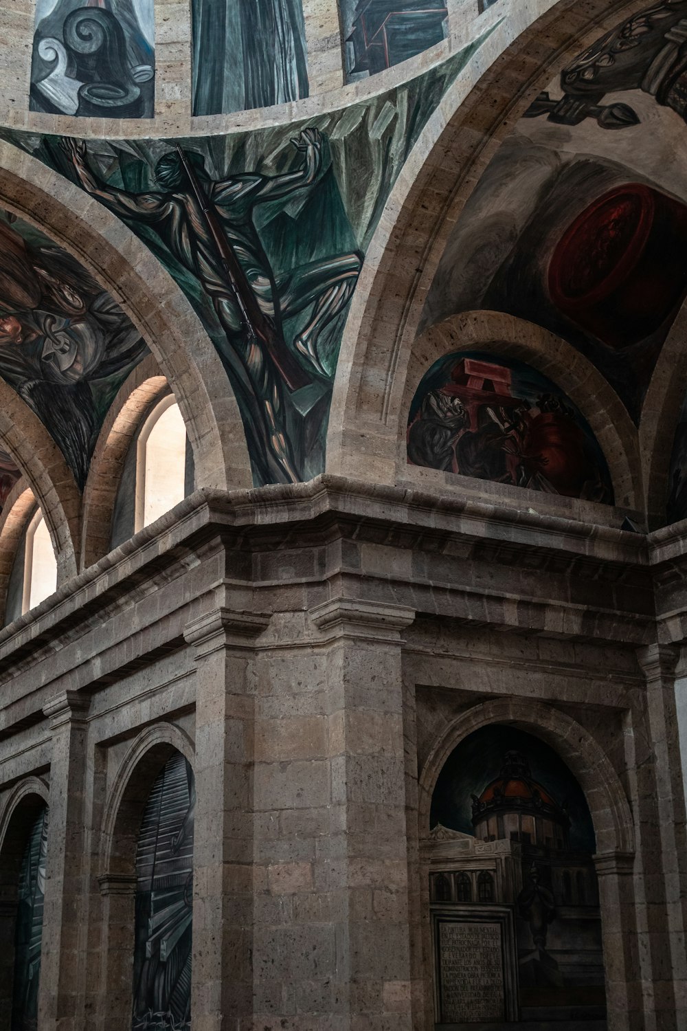 a painting on the ceiling of a church