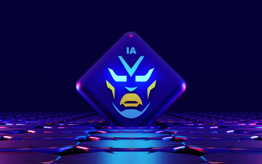 Stylized artificial intelligence graphic representing an AI assistant