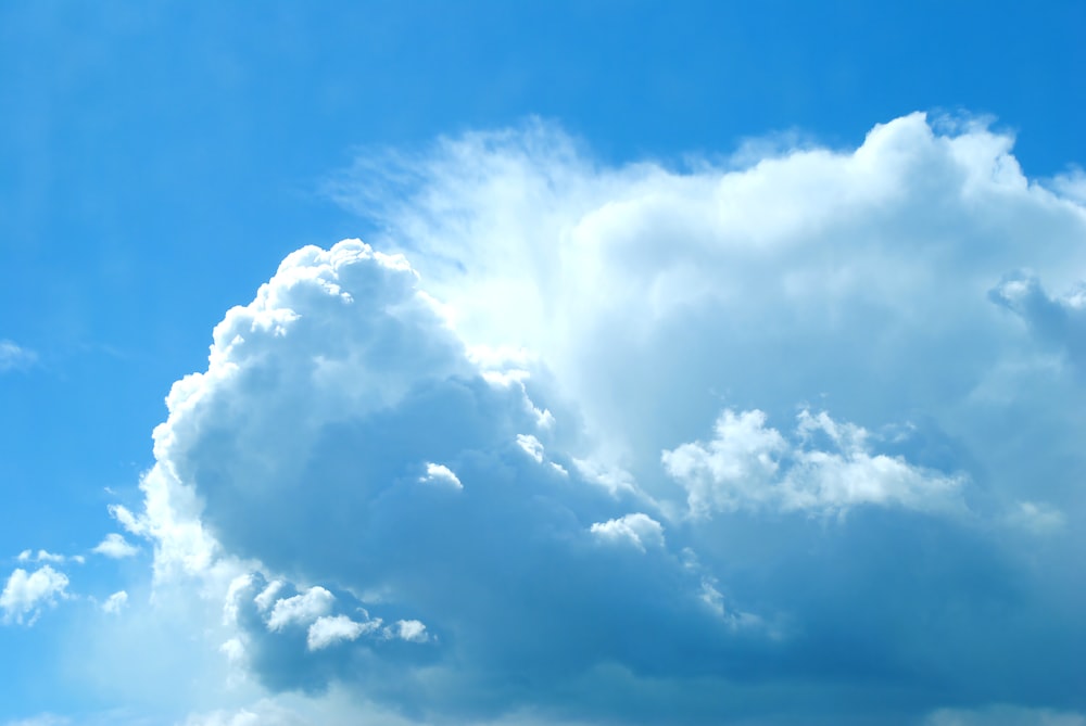 a plane flying in the sky with a lot of clouds