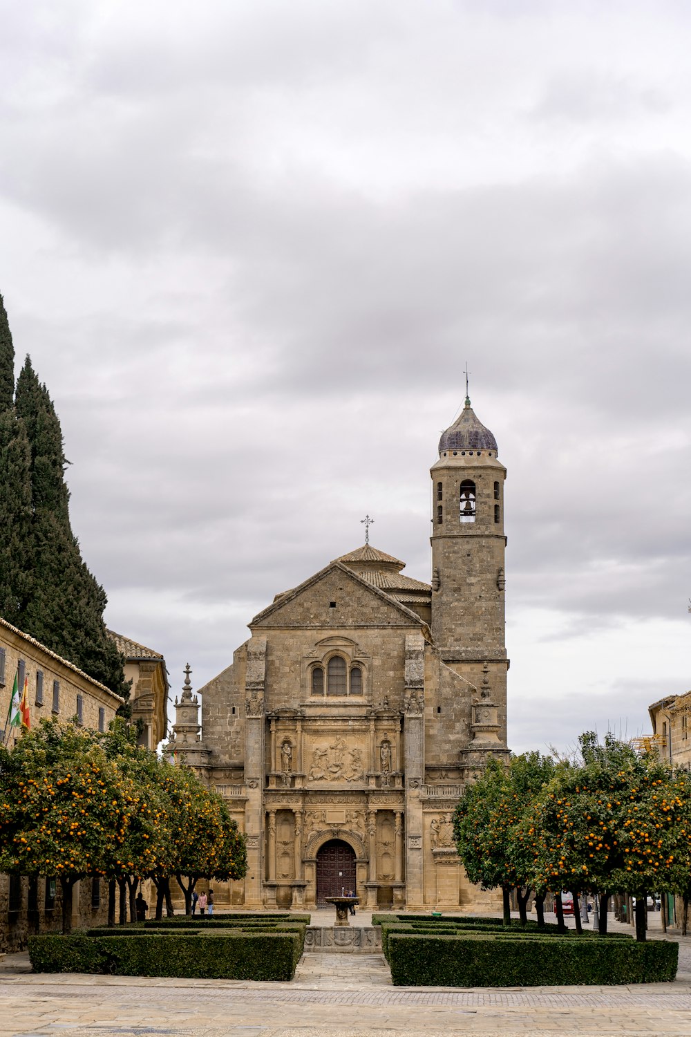 a large building with a clock tower on top of it