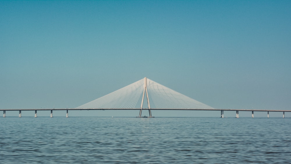 Un gran puente sobre una gran masa de agua