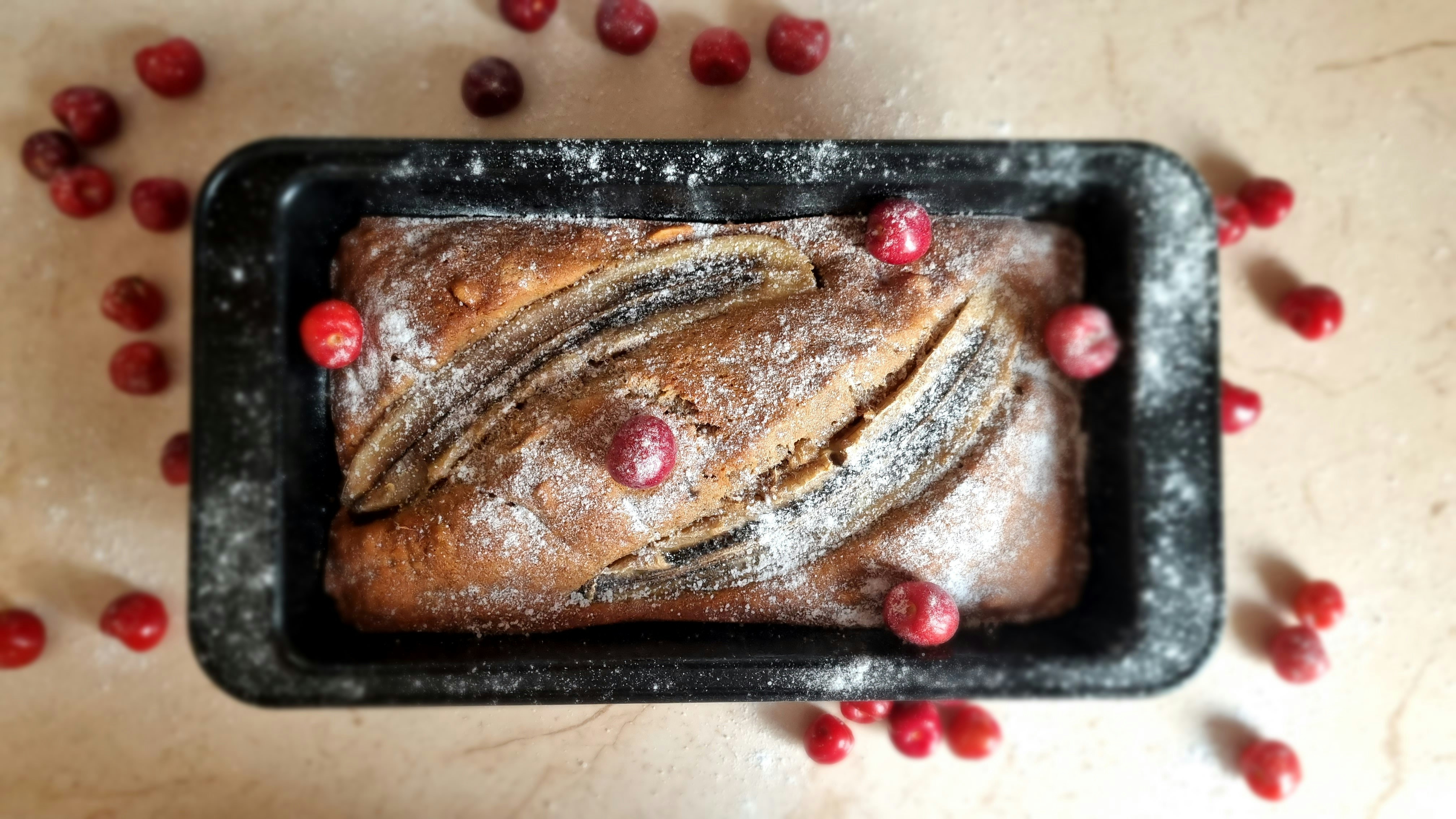 a loaf of bread sitting on top of a table