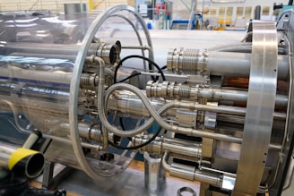 a machine that has a lot of pipes inside of it