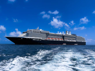 a large cruise ship in the middle of the ocean