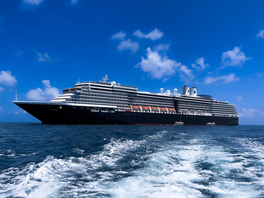 Cruise ship at sea