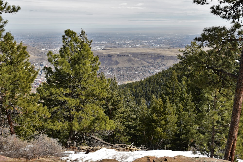 a view of a city from the top of a mountain