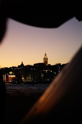 An artistically composed shot of Miami's skyline during twilight.