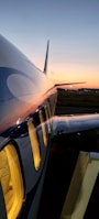 a close up of the wing of an airplane