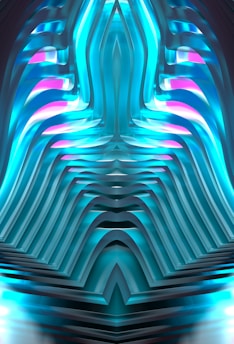 A serene blue-toned abstract representation merging gentle human silhouettes on one side and sleek digital circuitry patterns on the other, symbolizing the dual-core identity of Interstellar Bliss Private Limited.