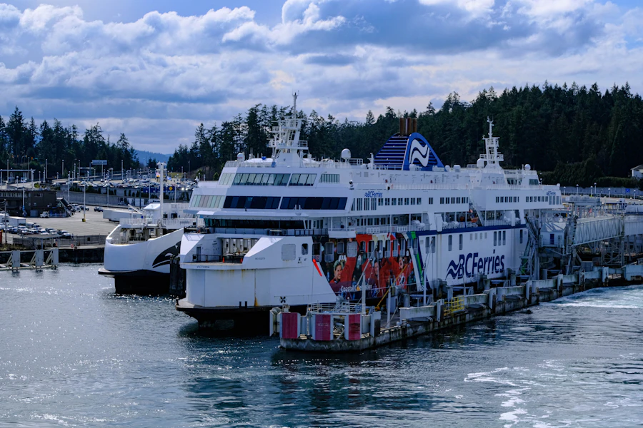 BC Ferries vessel docked at a terminal
