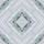 A digital artwork featuring a symmetrical geometric pattern with diamond shapes. The design has a kaleidoscopic effect with various shades of blue, pale yellow, and cream intertwining across the canvas, creating a visually compelling abstract look.